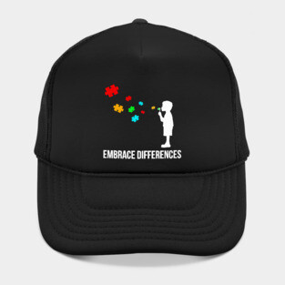 Embrace Differences Shirt - Support Autism Awareness Hat