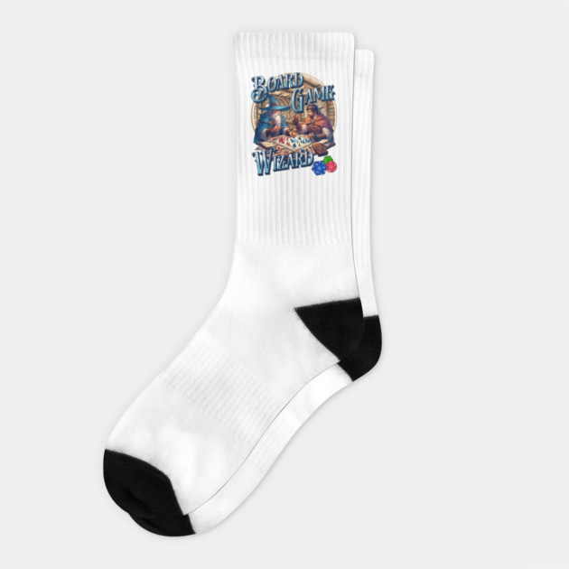 The Board Game Wizard and Tabletop Champ Socks by Joaddo