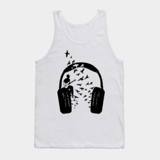 Headphone Bass guitar Tank Top