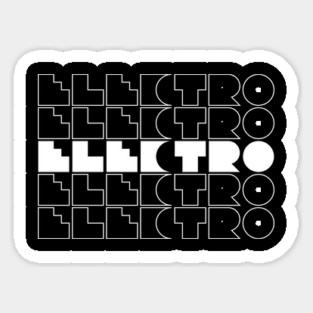 Electro music logo design Sticker
