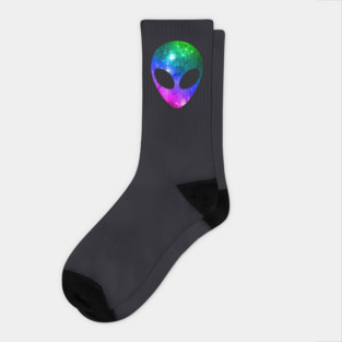 Cosmos Colorful Space Alien Head Socks