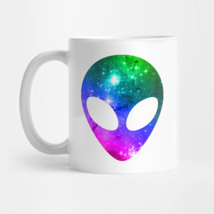 Cosmos Colorful Space Alien Head Mug