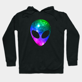 Cosmos Colorful Space Alien Head Hoodie