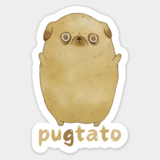 Pugtato Pug Dog Potato Sticker