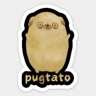 Pugtato Pug Dog Potato Magnet