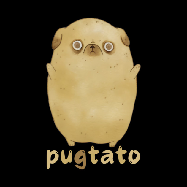 Pugtato Pug Dog Potato by The WYLD Tribe