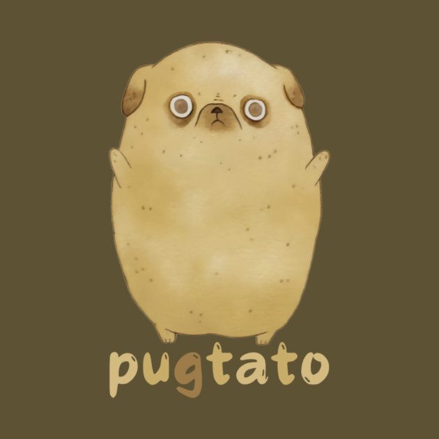 Pugtato Pug Dog Potato by The WYLD Tribe