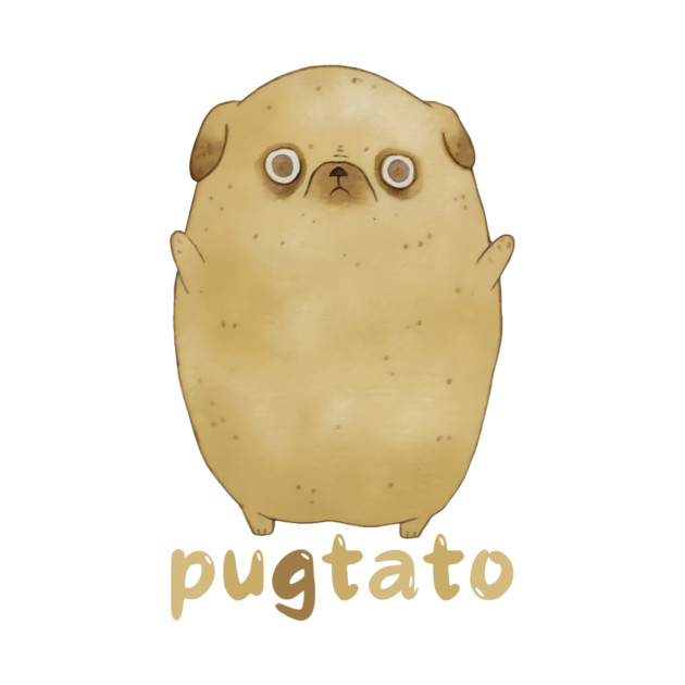 Pugtato Pug Dog Potato by The WYLD Tribe