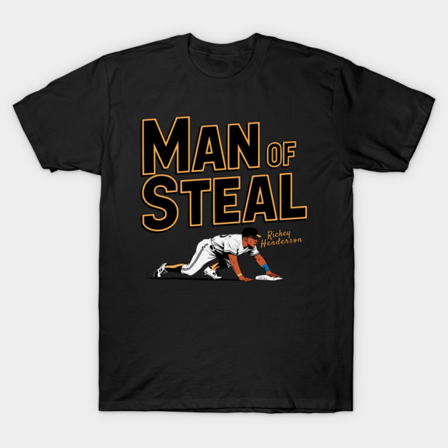 Rickey Henderson Man of Steal Baseball Legend Tribute T-Shirt by weteepedia