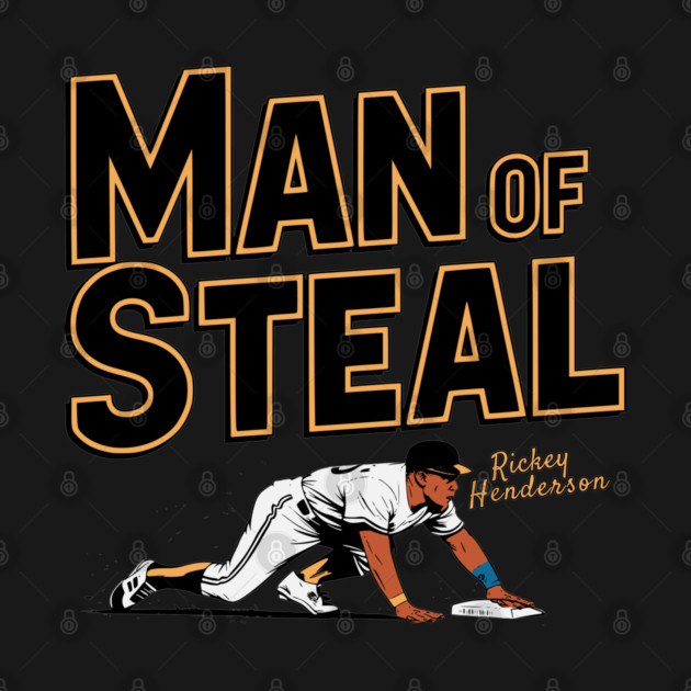 Rickey Henderson Man of Steal Baseball Legend Tribute by weteepedia