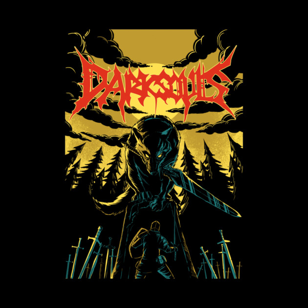Unofficial Dark Souls Metal Band Tee by peanutgolem