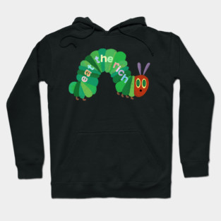 Vintage Eat The Rich Hungry Cute Caterpillar Worm Tee Hoodie
