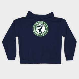 starbucks workers united Kids Hoodie