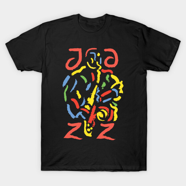 Jazz Saxophonist Modern Art Style T-Shirt by jazzworldquest