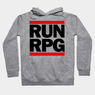 RUN RPG - black text Hoodie