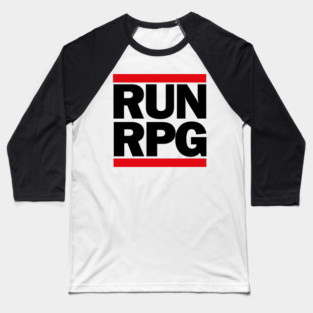 RUN RPG - black text Baseball T-Shirt