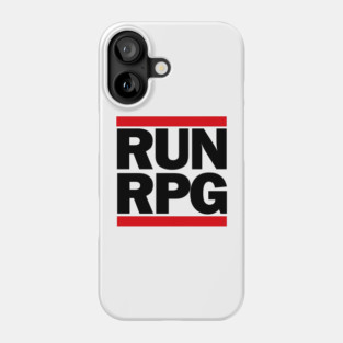 RUN RPG - black text Phone Case