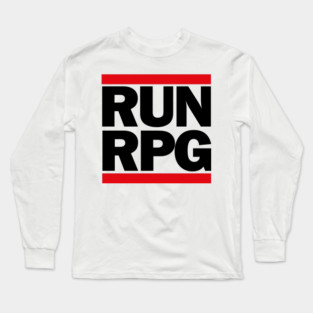 RUN RPG - black text Long Sleeve T-Shirt
