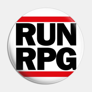 RUN RPG - black text Pin