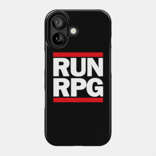 RUN RPG - white text Phone Case