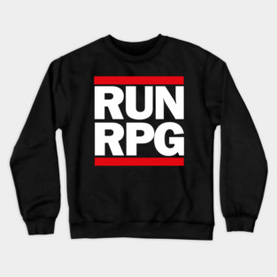 RUN RPG - white text Crewneck Sweatshirt
