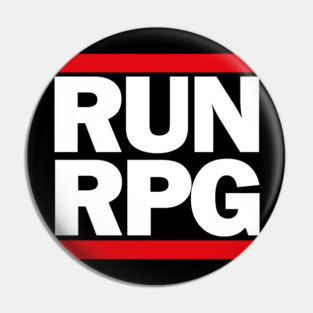 RUN RPG - white text Pin