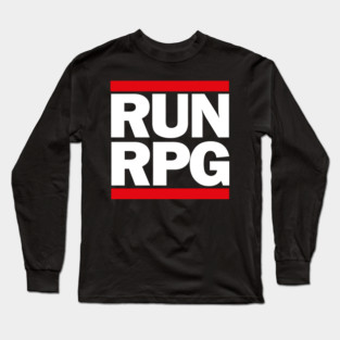 RUN RPG - white text Long Sleeve T-Shirt