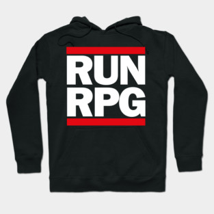 RUN RPG - white text Hoodie
