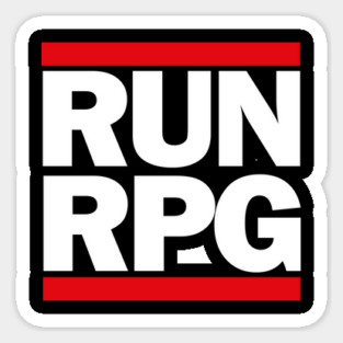 RUN RPG - white text Sticker