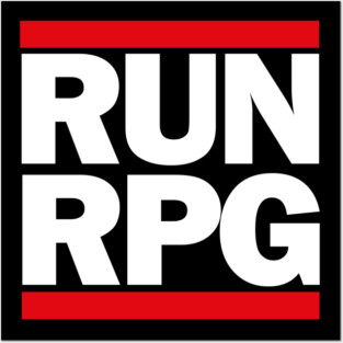 RUN RPG - white text Posters and Art