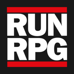 RUN RPG - white text T-Shirt