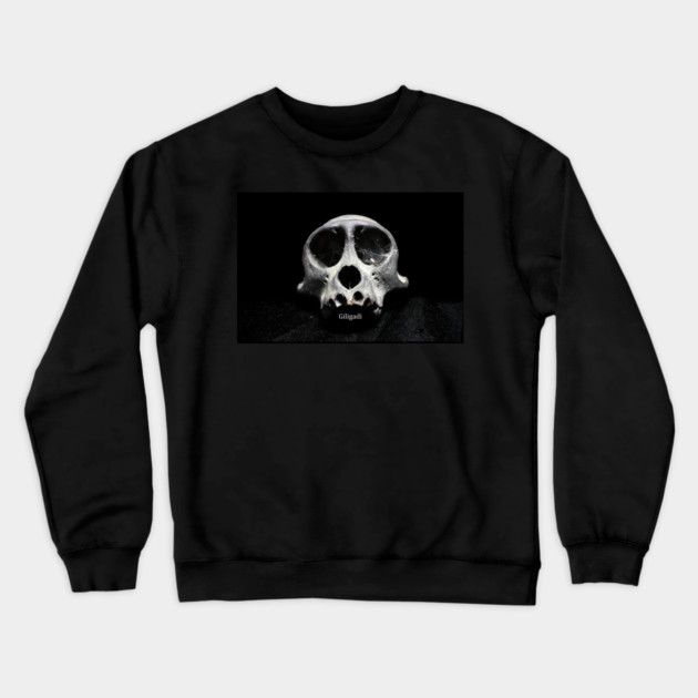 Giligadi black skull teeshirt Crewneck Sweatshirt by MrGreenGenes420