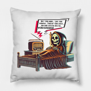 Grin Reaper In Bed With Radio Pillow