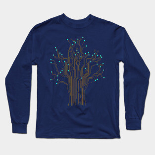 Yellow Technology Tree Long Sleeve T-Shirt