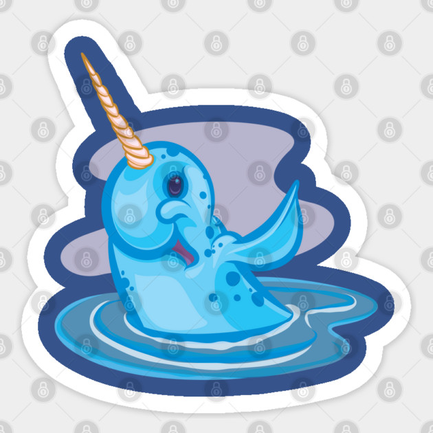 Narwhal Sticker by majanation