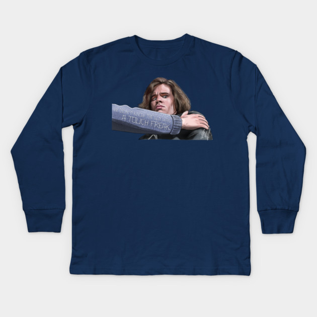 Three O'Clock High: Touch Freak Kids Long Sleeve T-Shirt by 51Deesigns