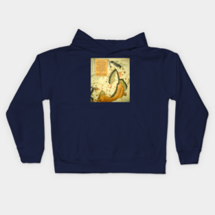 Murasaki Shikibu quote: “You are here to remind me of someone I long for, and what is it you long for yourself? We must have been together in an earlier life, you and I.” Kids Hoodie