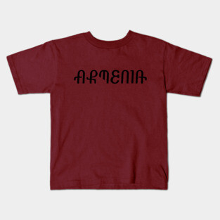 ARMENIA (in Armenian looking font) Kids T-Shirt