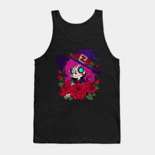 Cute Valentine Witch Zombie Tank Top