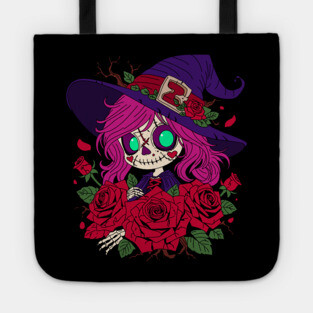 Cute Valentine Witch Zombie Tote