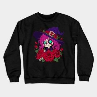 Cute Valentine Witch Zombie Crewneck Sweatshirt