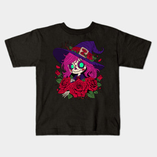 Cute Valentine Witch Zombie Kids T-Shirt