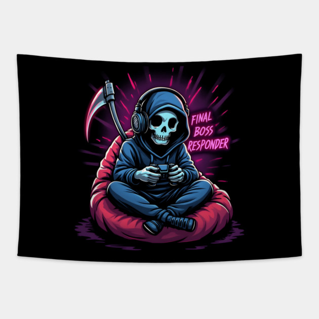 Final Boss Responder Tapestry by MakerMind8.2
