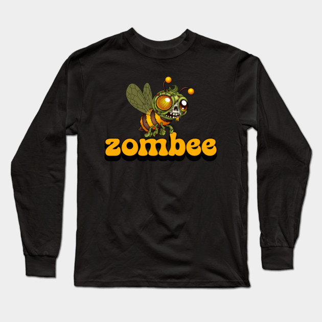 Cute Zombie Bee Long Sleeve T-Shirt by H. R. Sinclair