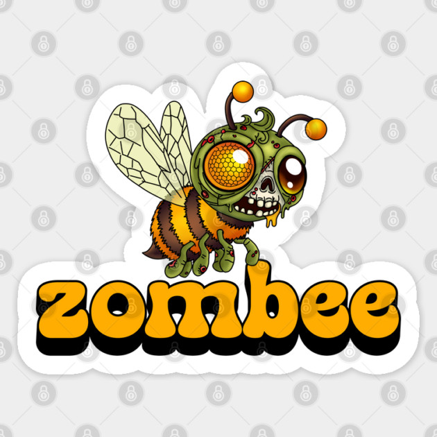Cute Zombie Bee Sticker by H. R. Sinclair