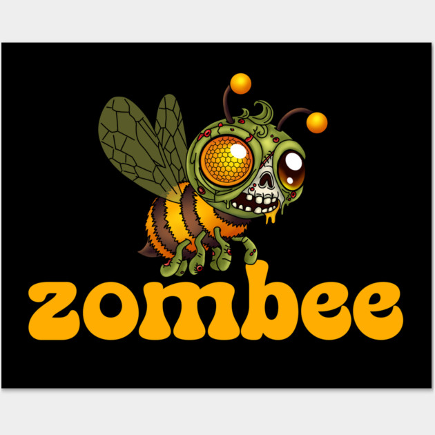 Cute Zombie Bee Wall Art by H. R. Sinclair
