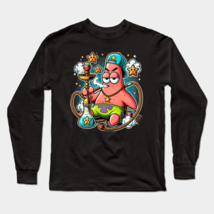 Patrick start smoking hookah Long Sleeve T-Shirt