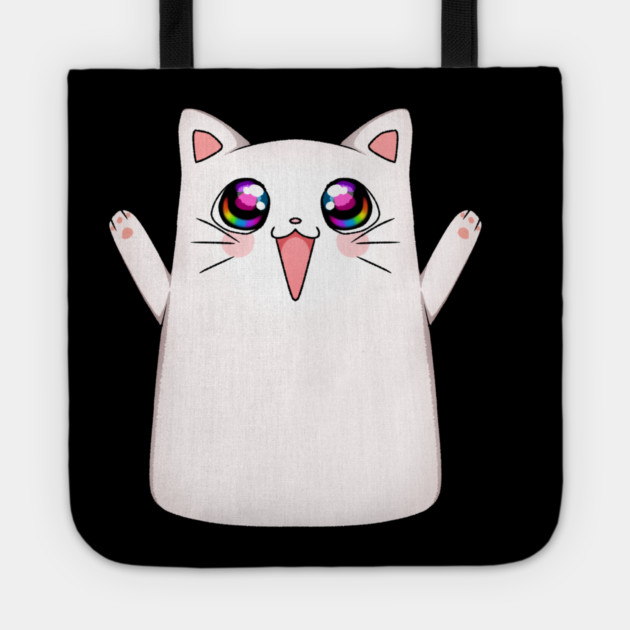 Kawaii Happy Cat, love Cats Tote by logiamerch