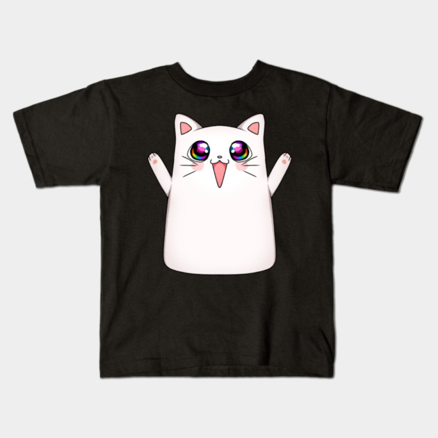Kawaii Happy Cat, love Cats Kids T-Shirt by logiamerch