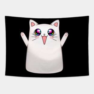 Kawaii Happy Cat, love Cats Tapestry